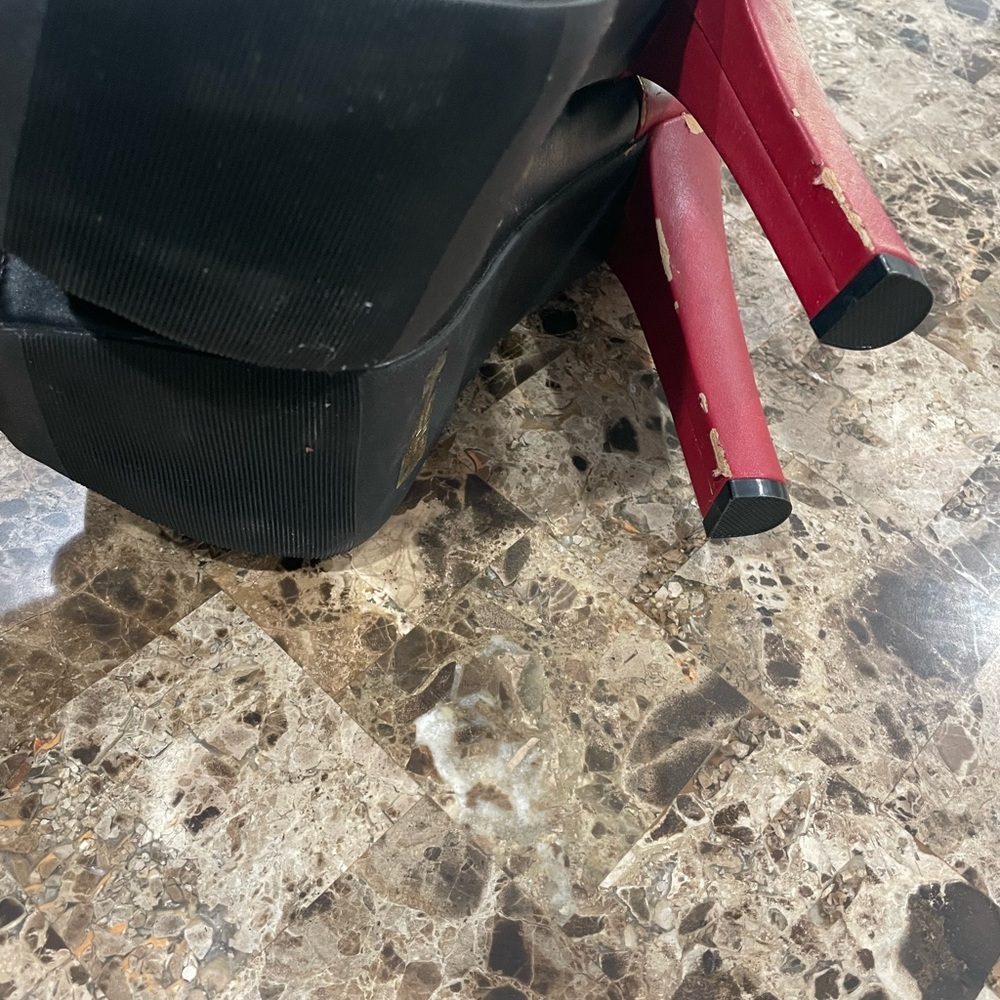 Women's Qupid Black & Red Platform Heels size 8 - Picture 8 of 9